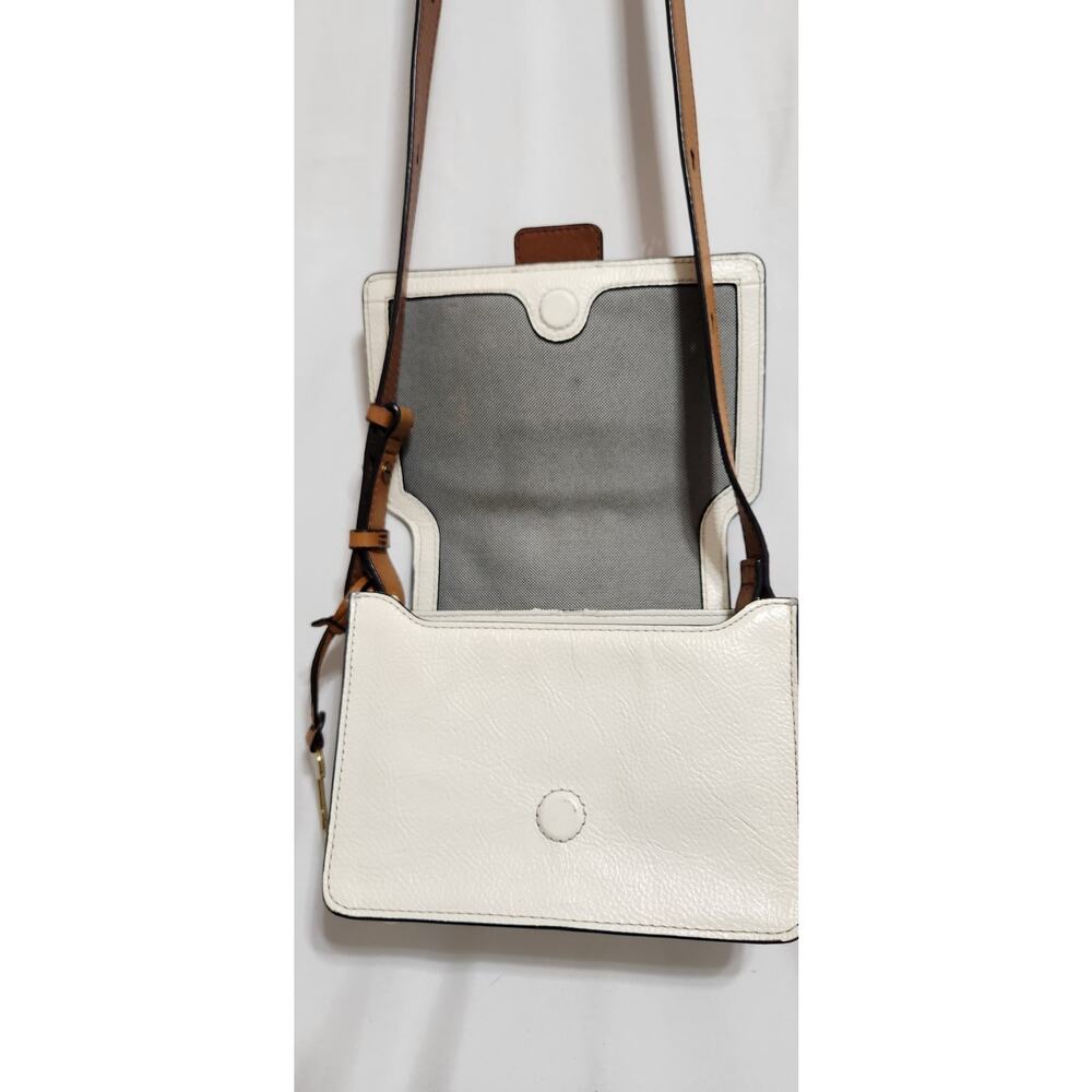 FOSSIL Wiley Bag Crossbody Purse Suede Colorblock Leather Buckle w Key EUC - Picture 9 of 11